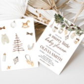 小メリーさなクリスマスの赤ちゃんシャワー 招待状