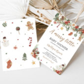 小メリーさなクリスマスの赤ちゃんシャワー 招待状