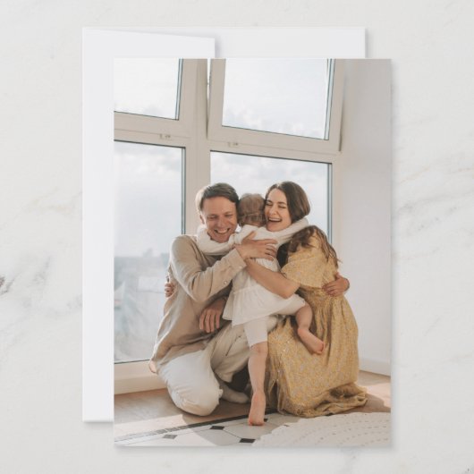 小メリーさなクリスマスの赤ちゃんシャワー 招待状 (裏面)