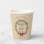 小メリーさなクリスマスの赤ちゃんシャワー 紙コップ (正面)