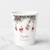 小メリーさなクリスマスの赤ちゃんシャワー 紙コップ (正面)