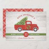 小メリーさなクリスマストラックツリー格子会社 シーズンカード (正面/裏面)