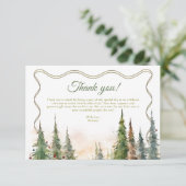 小メリーさなクリスマス冬の赤ちゃんシャワー サンキューカード (スタンド正面)