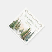 小メリーさなクリスマス冬の赤ちゃんシャワー スタンダードカクテルナプキン (角)