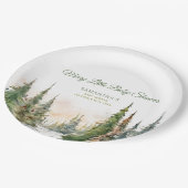 小メリーさなクリスマス冬の赤ちゃんシャワー ペーパープレート (アングル)