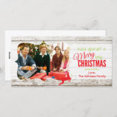 小メリーさなクリスマス素朴カード シーズンカード (正面/裏面)