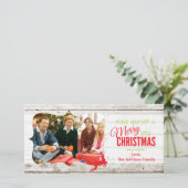 小メリーさなクリスマス素朴カード シーズンカード (スタンド正面)
