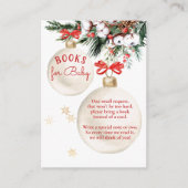 小メリーさな赤ちゃんシャワーモダンクリスマスブック エンクロージャーカード (正面)