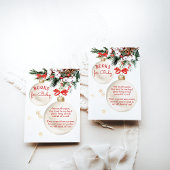 小メリーさな赤ちゃんシャワーモダンクリスマスブック エンクロージャーカード