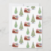 小メリーさな赤ちゃんシャワーヴィンテージそり 招待状 (裏面)