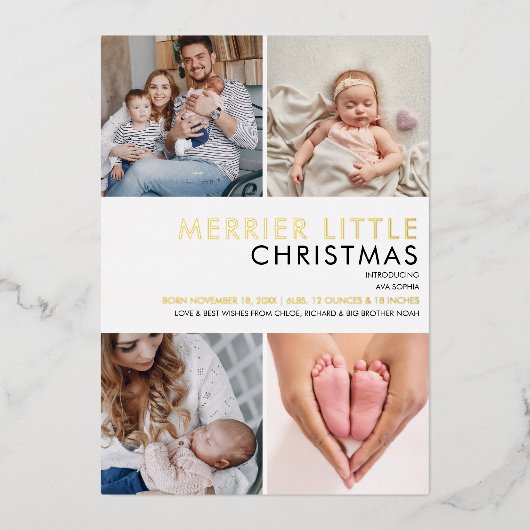 小メリー写金箔誕生発表 箔シーズンカード (正面)