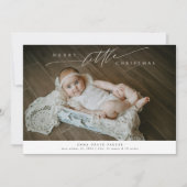小メリー初めてのクリスマスかわいいベビー写真誕生 案内状 (正面)