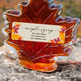 小メープル離れ縁どメルシロップのラベル ラベル