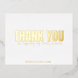 小モダンさなビジネスサンキューカード、金ゴールド箔 箔招待状ポストカード