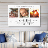 小モダンさな楽しむ物のコラージュ キャンバスプリント