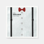 小モダンフォーマル紳士ベビーシャワーシンプル スタンダードカクテルナプキン (正面)