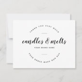 小モダン事業の蝋燭と溶融 サンキューカード (正面)