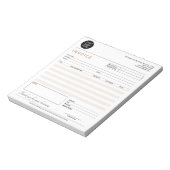 小モダン事業請求書の販売受領書のベージュ ノートパッド (回転)