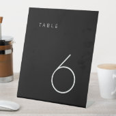 小モダン値白黒のテーブル番号タブ 台座サイン (インサイチュ)