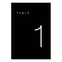 小モダン値白黒テーブル番号1