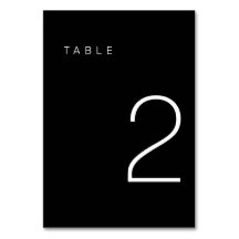 小モダン値白黒テーブル番号2
