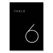 小モダン値黒白のテーブル番号 テーブルナンバー (裏面)