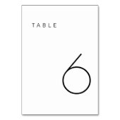 小モダン値黒白のテーブル番号 テーブルナンバー (裏面)