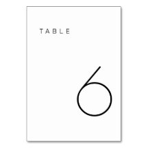 小モダン値黒白のテーブル番号