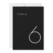 小モダン値黒白のテーブル番号