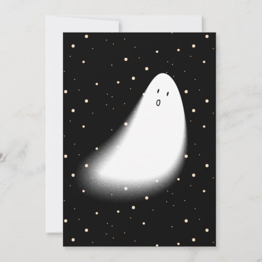 小モダン僧！ハロウィーンの赤ちゃんシャワー 招待状 (裏面)