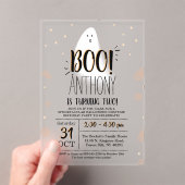 小モダン僧!ハロウィーン2回目の誕生日 アクリル招待状 (インサイチュ (ポータブル))