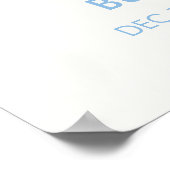 小モダン弓フレーム男の子ベイビーシャワーへようこそ ポスター (角)