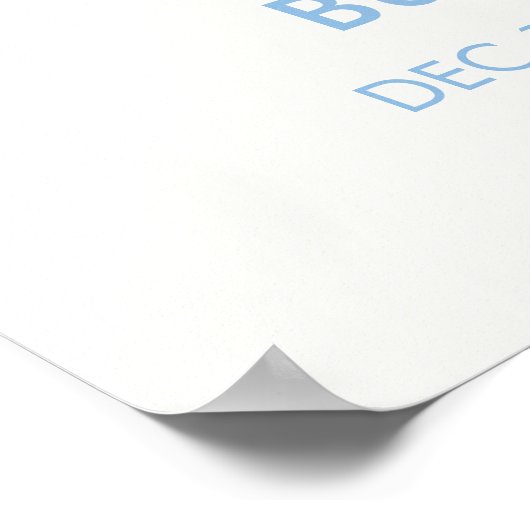 小モダン弓フレーム男の子ベイビーシャワーへようこそ ポスター (角)