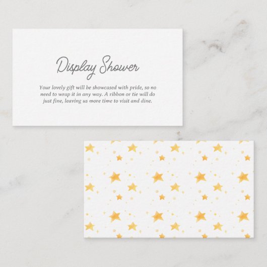 小モダン星表示シャワーエンクロージャカード エンクロージャーカード (正面/裏面)