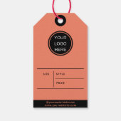 小モダン業服の価格つるラベル ギフトタグ (裏面)