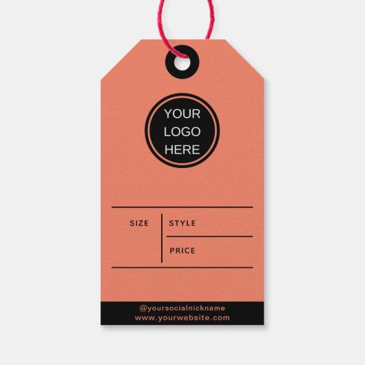 小モダン業服の価格つるラベル ギフトタグ (裏面)
