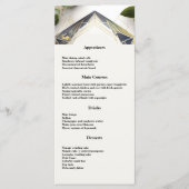 小モダン花ディナーメニュー付き幾何学模様 メニュー (正面)