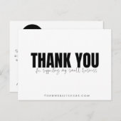 小モダン規模企業のサンキューカード ポストカード (正面/裏面)