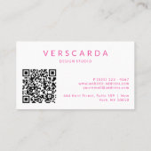 小モダン規模企業または従業員のQRコード 名刺 (裏面)