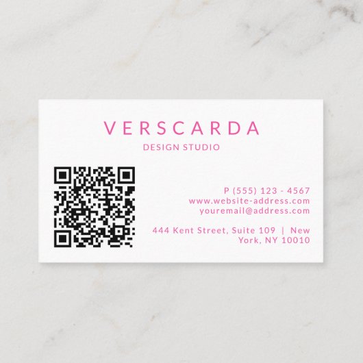 小モダン規模企業または従業員のQRコード 名刺 (裏面)
