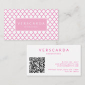 小モダン規模企業または従業員のQRコード 名刺 (正面/裏面)