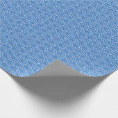 小モダン青マーメイドスケール ラッピングペーパー (角)