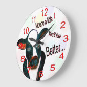 小モーさな時計 ラージ壁時計 (傾斜)