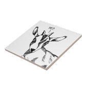 小ヤギスケッチ「Hej!」の白黒ことわざ タイル (側面)