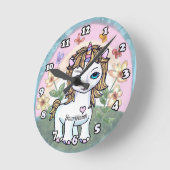 小ユニコーン ラウンド壁時計 (傾斜)