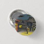 小一土屋根津神社販売新版画 缶バッジ (正面&裏面)