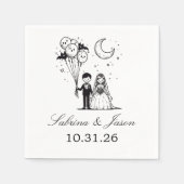 小不気味夫婦 スタンダードカクテルナプキン (正面)