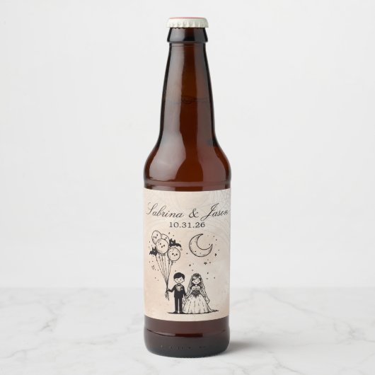 小不気味夫婦 ビールラベル (正面)