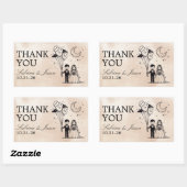 小不気味夫婦 長方形シール (シート)