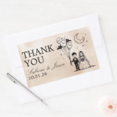 小不気味夫婦 長方形シール (封筒)